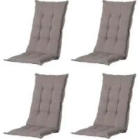 Madison - Tuinkussen - Universeel - Lage Rug - 4 st. - Panama Jute - 105x50cm - Beige - Tuinstoelkussens - Standaardstoel