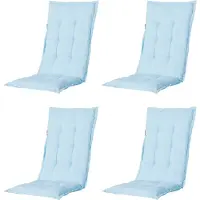 Madison - Tuinkussen - Universeel - Lage Rug - 4 st. - Panama Skyway - 105x50cm - Blauw - Tuinstoelkussens - Standaardstoel