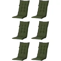 Madison - Tuinkussen - Universeel - Lage Rug - 6 st. - Panama Green - 105x50cm - Groen - Tuinstoelkussens - Standaardstoel