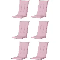 Madison - Tuinkussen - Universeel - Lage Rug - 6 st. - Panama Soft Pink - 105x50cm - Roze - Tuinstoelkussens - Standaardstoel