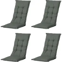 Madison - Tuinkussen - Universeel - Hoge Rug - 4 st. - Outdoor Oxford Green - 123x50cm - Groen - Tuinstoelkussens - Standaardstoel
