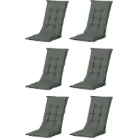 Madison - Tuinkussen - Universeel - Hoge Rug - 6 st. - Outdoor Oxford Green - 123x50cm - Groen - Tuinstoelkussens - Standaardstoel
