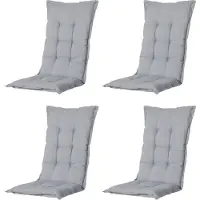 Madison - Tuinkussen - Universeel - Lage Rug - 4 st. - Panama Light Grey - 105x50cm - Grijs - Tuinstoelkussens - Standaardstoel