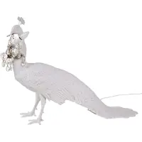 Seletti LED sfeerlamp Peacock Lamp, wit, glaskristallen dimbaar, wit / opaal, Woon-/ Eetkamer, Kunststof, Design