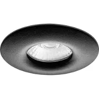 BES LED Spot Armatuur GU10 - Pragmi Luno Pro - GU10 Inbouwspot - Waterdicht IP65 - Rond - Zwart - Aluminium - Ø82mm