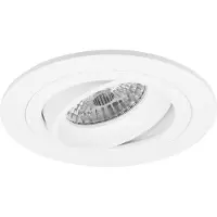 BES LED Spot Armatuur GU10 - Pragmi Alpin Pro - GU10 Inbouwspot - Rond - Wit - Aluminium - Kantelbaar - Ø92mm