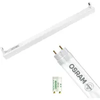 BES LED LED TL Armatuur met T8 Buis - OSRAM SubstiTUBE Value EM 840 - Aigi Dybolo - 60cm Enkel - 7.6W - Natuurlijk Wit 4000K