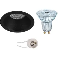 BES LED LED Spot Set - LEDVANCE Parathom PAR16 940 36D - Pragmi Pollon Pro - GU10 Fitting - Dimbaar - Inbouw Rond - Mat Zwart -