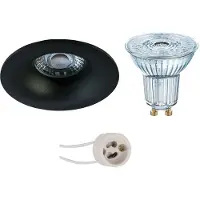 BES LED LED Spot Set - OSRAM Parathom PAR16 940 36D - Pragmi Nora Pro - GU10 Fitting - Dimbaar - Inbouw Rond - Mat Zwart - 3.7W