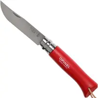 Opinel Vouwmes Inox No. 8 Origins Tradition Rood Hoesje