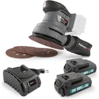 Powerplus POWEBESS2 Excentrische schuurmachine - 18V+2XBATT. 1.5AH+LAD.