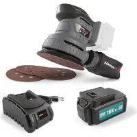 Powerplus POWEBESS3 Excentrische schuurmachine - 18V+BATT. 3.0AH+Lader