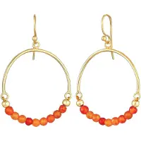 Elli Oorbellen 'Boho' goud / rood