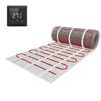 Guido Gusto Elektrische vloerverwarming 960 watt 6,0 m² inclusief slimme thermostaat mat zwart