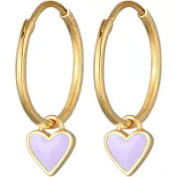 Elli Oorbellen goud / pastellila