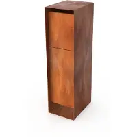 Geroba pakketbrievenbus Pakun cortenstaal - 300 x 450 x 1200 mm