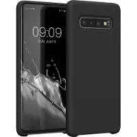 Kwmobile telefoonhoesje geschikt voor Samsung Galaxy S10 - Hoesje met siliconen coating - Smartphone case in zwart