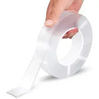 Handy - Dubbelzijdig Tape - Montagetape - Extra Sterk - Herbruikbaar - - Transparant - 3m x 30mm x 0.2mm