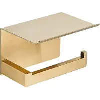 Guido Gusto Wc-rolhouder mat goud met planchet