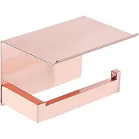 Guido Gusto Wc-rolhouder mat rosé goud met planchet