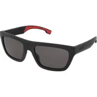 HUGO BOSS Matte Zwarte Grijze Zonnebril met Gepolariseerde Lens