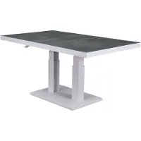 AVH-Collectie Pacific lounge-diningtafel 140x85xH49-72 cm in hoogte verstelbaar aluminium wit