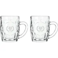 Libbey Gegraveerde set Bierpullen 55cl Opa + Oma 40 jaar getrouwd