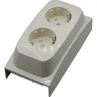 Attema wandcontactdoos 2-voudig ZC40 creme - AT9213