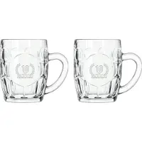 Libbey Gegraveerde set Bierpullen 55cl Gefeliciteerd 10 jaar getrouwd