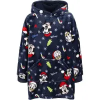 Disney Mickey Mouse - Marineblauw, kindersweatshirt / badjas / deken met capuchon, kerst / 104-116