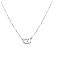 Trendjuwelier huiscollectie 1325639 Zilveren Ketting Rondje Zirkonia 1,4 mm 42 + 3 cm