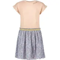 Like Flo F211-5810 - Meisjes Jurk - Poederroze met bloementjes - Maat 128