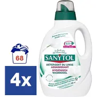 Sanytol Hygiënisch wasmiddel Antibacterieel (Voordeelverpakking) - 4 x 1,65L (68 wasbeurten)