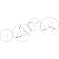 TRIO Witte led plafonnière Groovy 4-lichts
