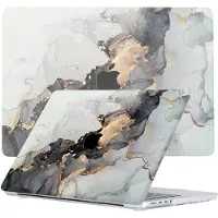 Lunso Geschikt voor MacBook Pro 14 inch (2021-2024) cover hoes - case - Marble Magnus