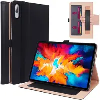 Lunso Luxe stand flip sleepcover hoes - Lenovo Tab P11 Pro - Zwart