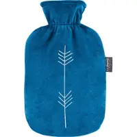 Fashy Warm water kruik - Met zachte hoes blauw / glitter