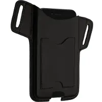 Kwmobile universeel telefoontasje met riemclip - Houder voor smartphones - 17,2 x 8,4 cm - Van kunstleer in zwart