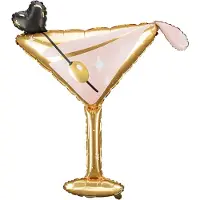 Party Deco Partydeco - Folieballon Cocktail Glas 126 x 93 cm