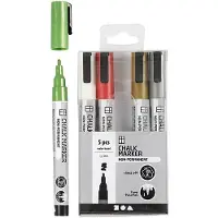 Creativ Company CC Chalk Markers Set 1,2-3 mm Metallic Kleuren 5 stuks