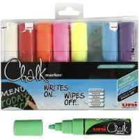 Uni - Chalkmarker PC8K - Assorted colors, 8 pc