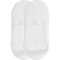 Manfield Witte invisible sneaker sokken (2 paar) | Maat adult