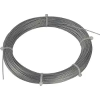 SLV Onderdeel | Staalkabel 0 |75mm met PVC-mantel | 100m Ring | verzinkt