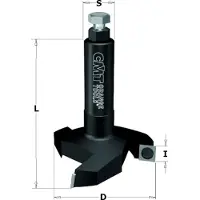 Cmt Vlakfrees met WPL messen 60mm, schacht 12x50mm
