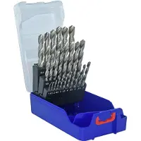 Finish Beitel, Metalo grąžtų rinkinys 25vnt./kpl. E HSS Ø1-13 mm, 118° "Skilimo taškas".