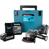 Makita - 40V ACCU-haakse slijper 125 mm, 2x accu 4,0 Ah XGT, lader GA023GM201