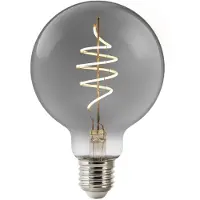 Nordlux G95-lichtbron-smart-deco filament-spiral-E27-smoke glas-1800K