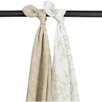 Meyco Swaddle Doek Branches Sand 2-pack