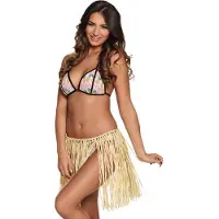 Boland - Rokje Hawaï Raffia kort - Volwassenen - - Hawaii - Themafeest - Strandfeest - Carnaval