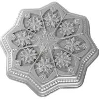 Nordic Ware Sweet Snowflakes bakvorm ø 26 cm aluminium grijs